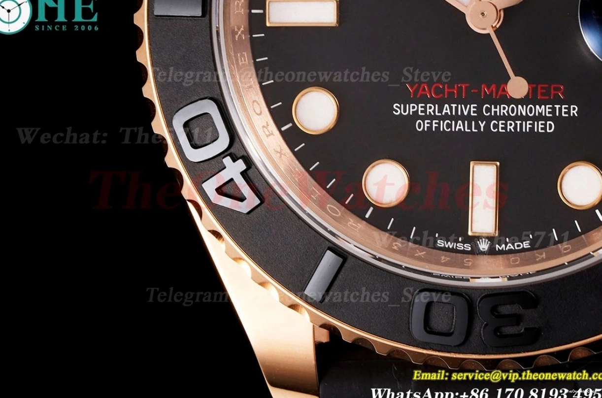 126655 VR3235 RG RU C+S Black Yacht-Master 40mm Dot 0101